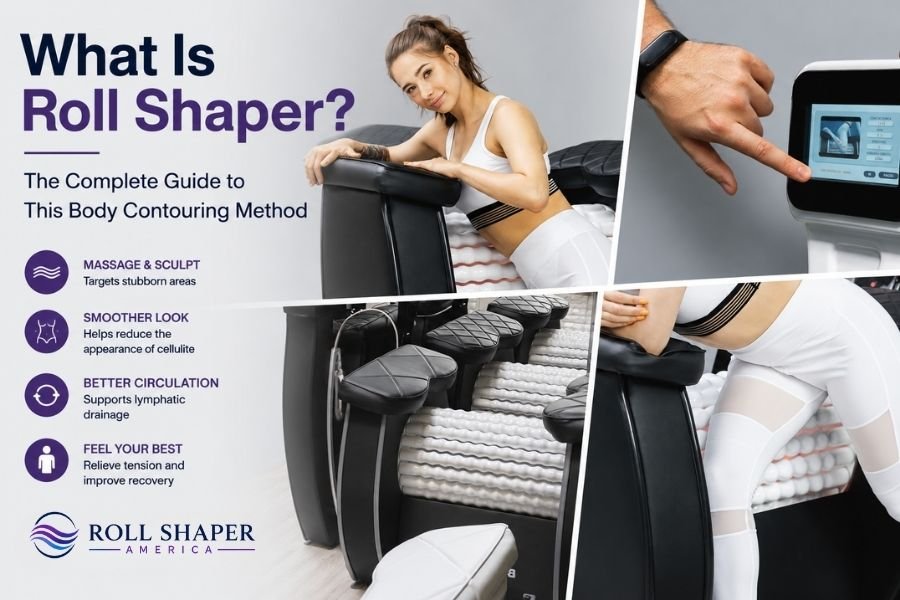Full Roll Shaper machine in a wellness studio setting.